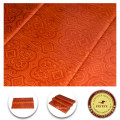 Wholesale African Clothing Garment Fabric 5 Yards/bag Orange Damask Fabric 100% Cotton Hand Made Guinea Brocade